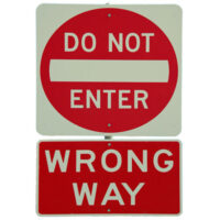 WrongWaySign